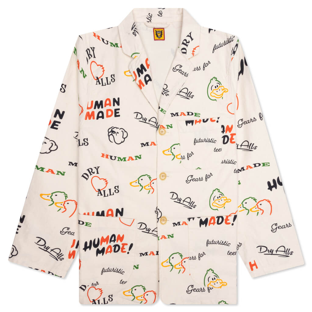 Printed Jacket - White