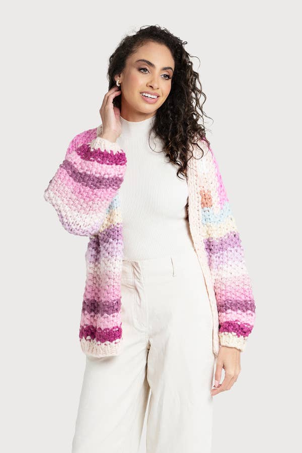 Rainbow Knitted Cardigan