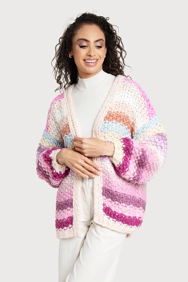 Rainbow Knitted Cardigan