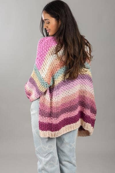 Rainbow Knitted Cardigan