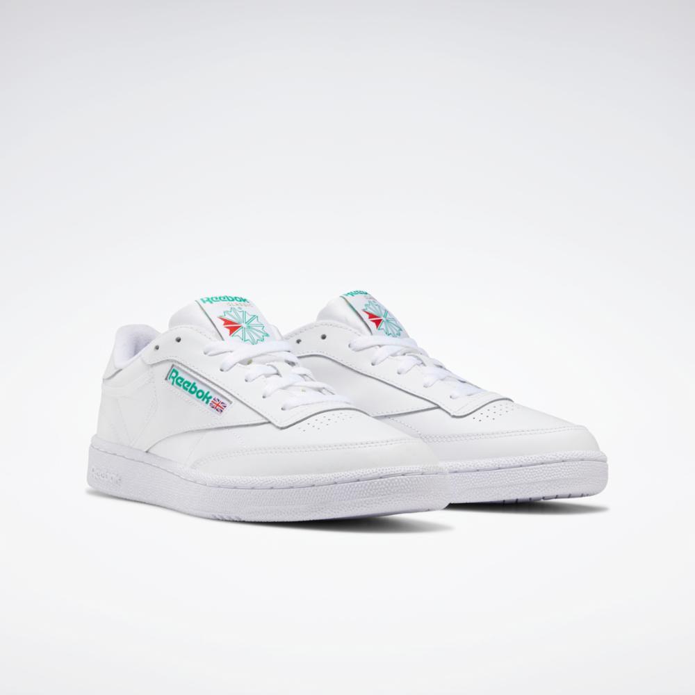 Reebok Club C 85 Classic Men's Sneaker In White/Green