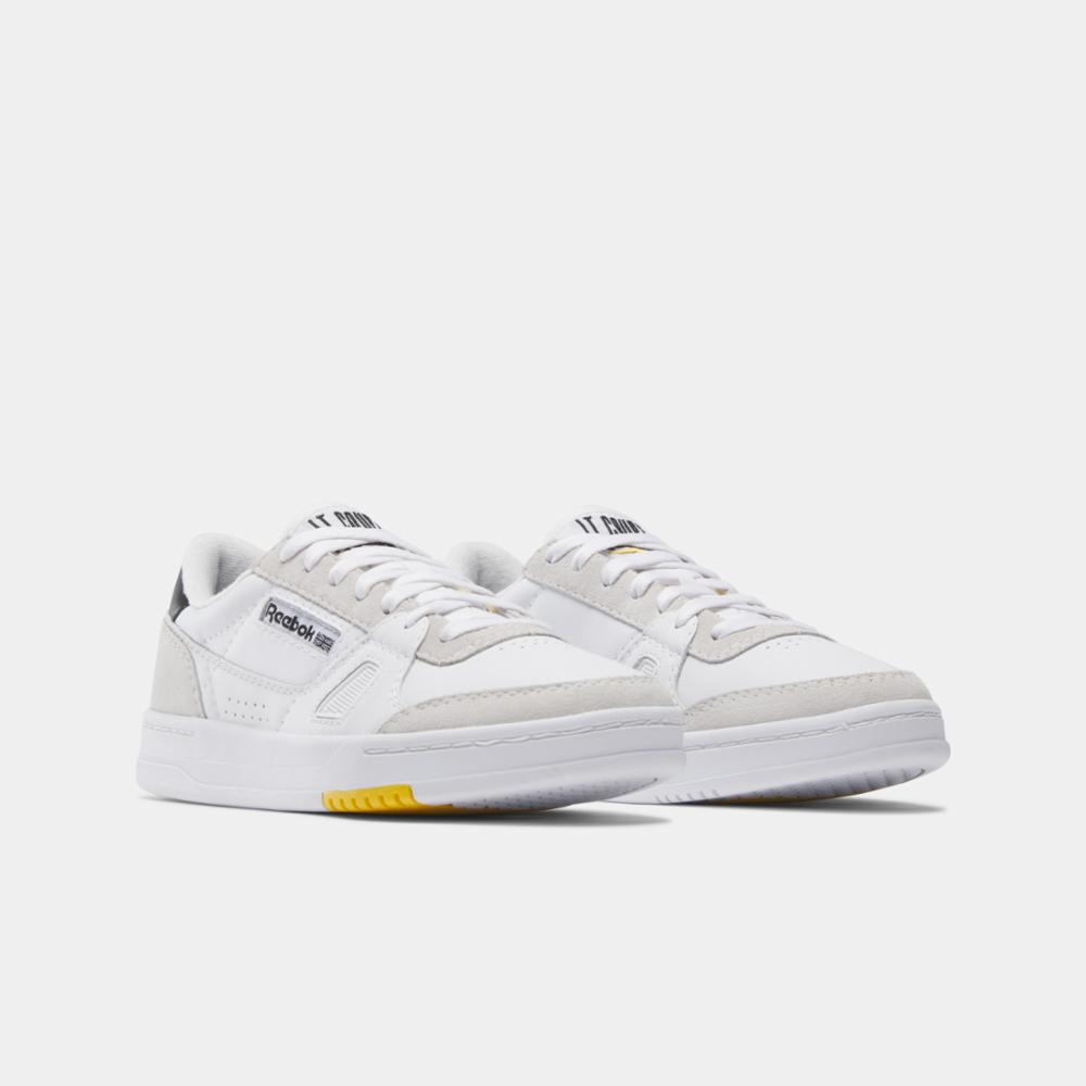 Reebok Men's LT Court White/Black/Team Yellow Sneaker