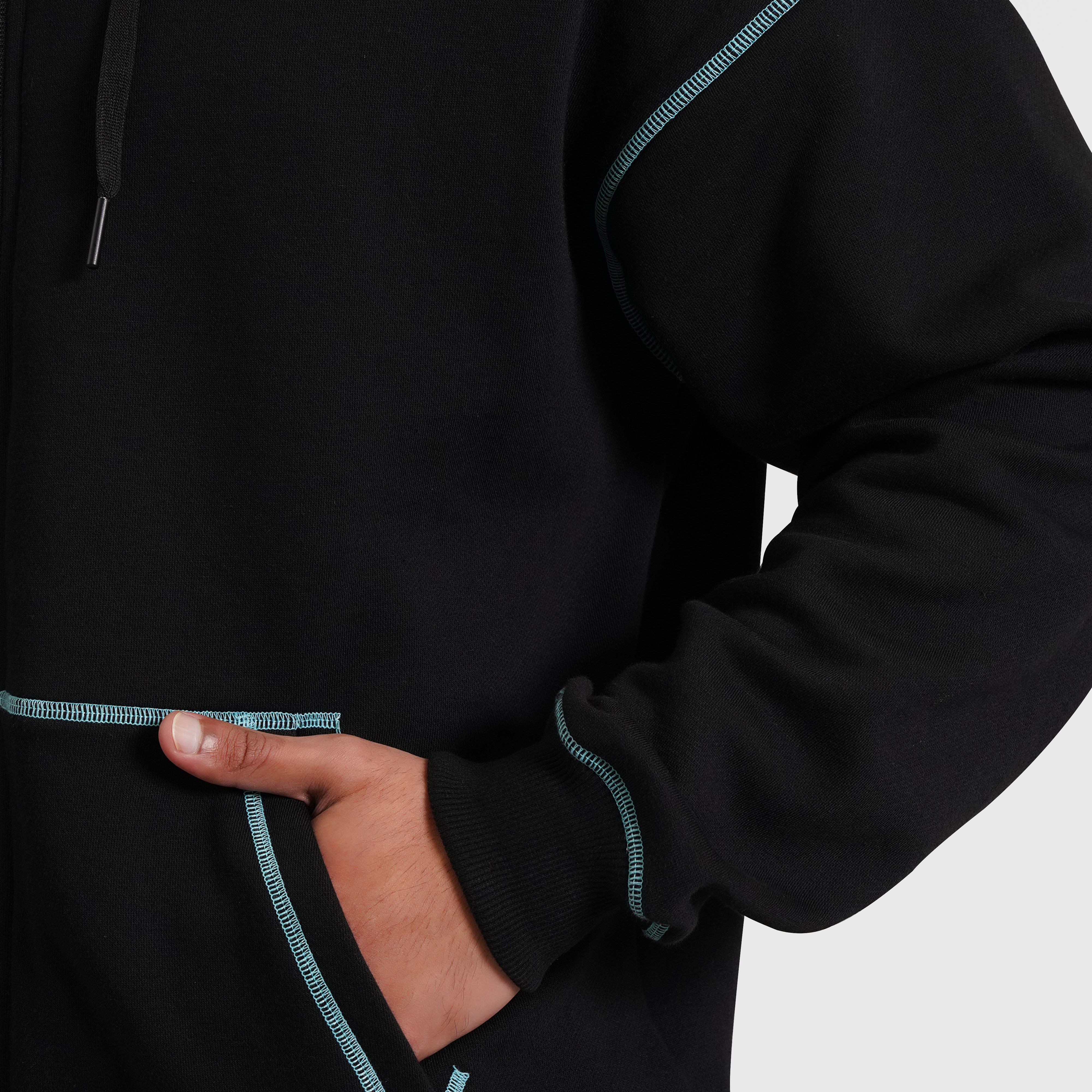 Rew Hoodie (Black-Blue)