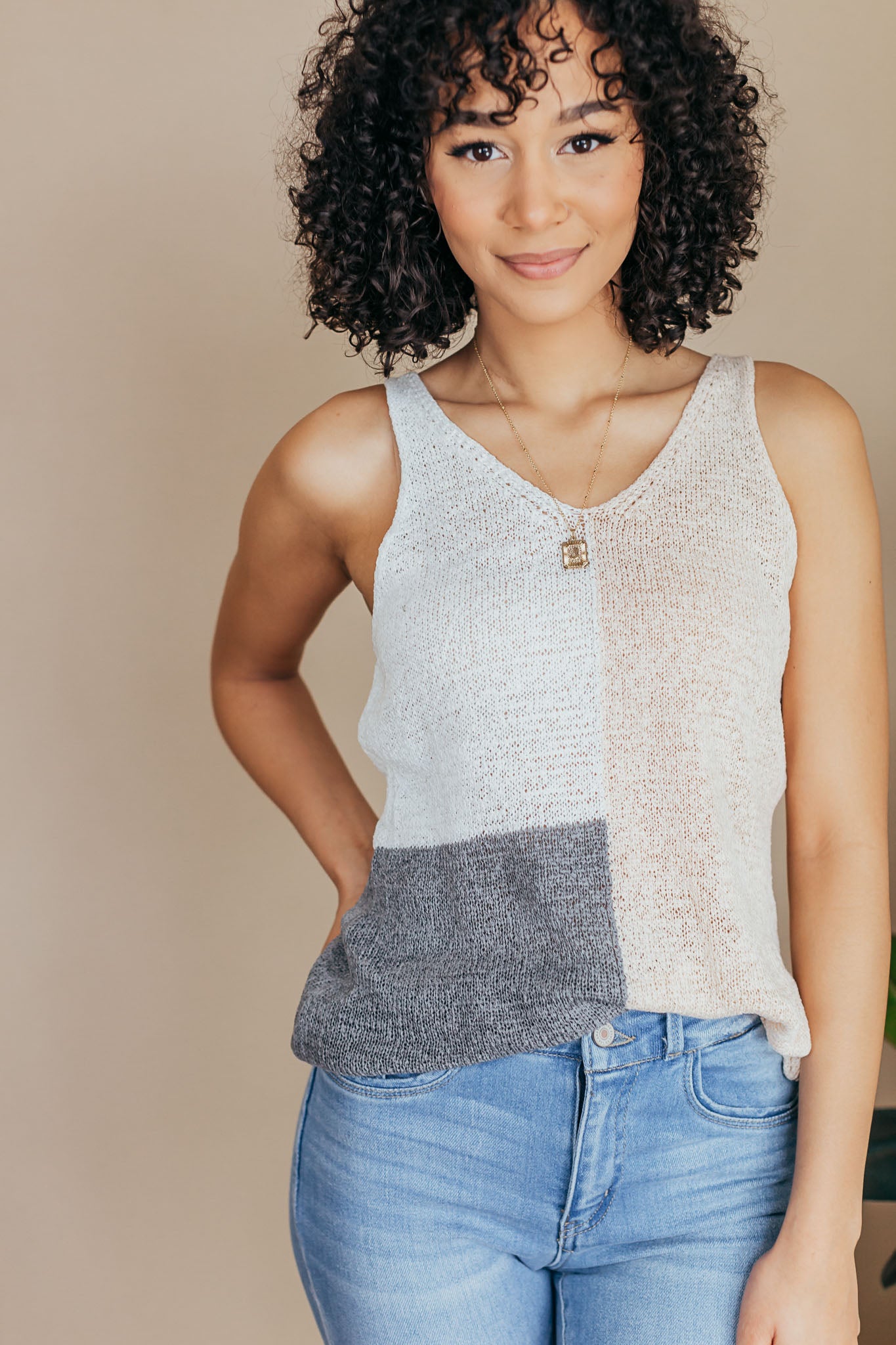 Sadie Colorblock Sweater Tank