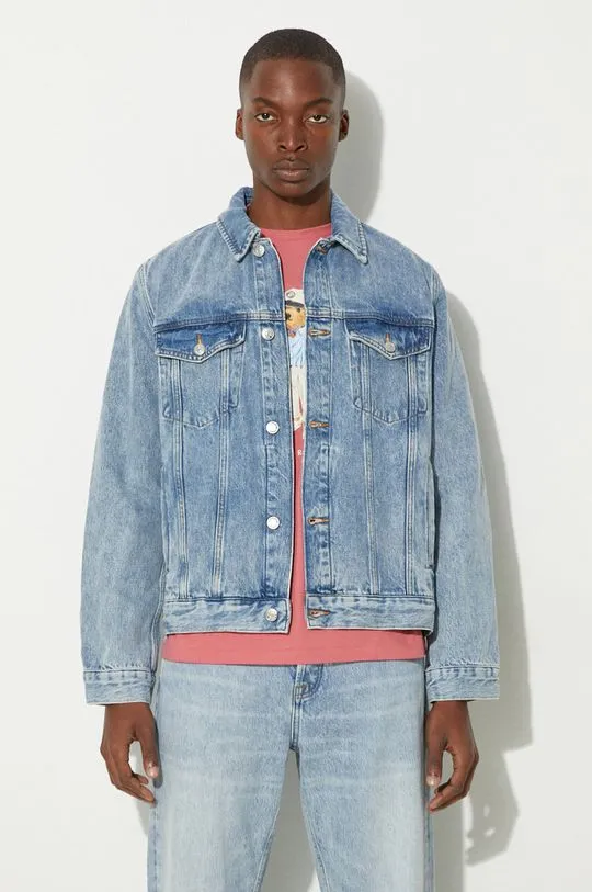 Samsoe Samsoe denim jacket men's blue color