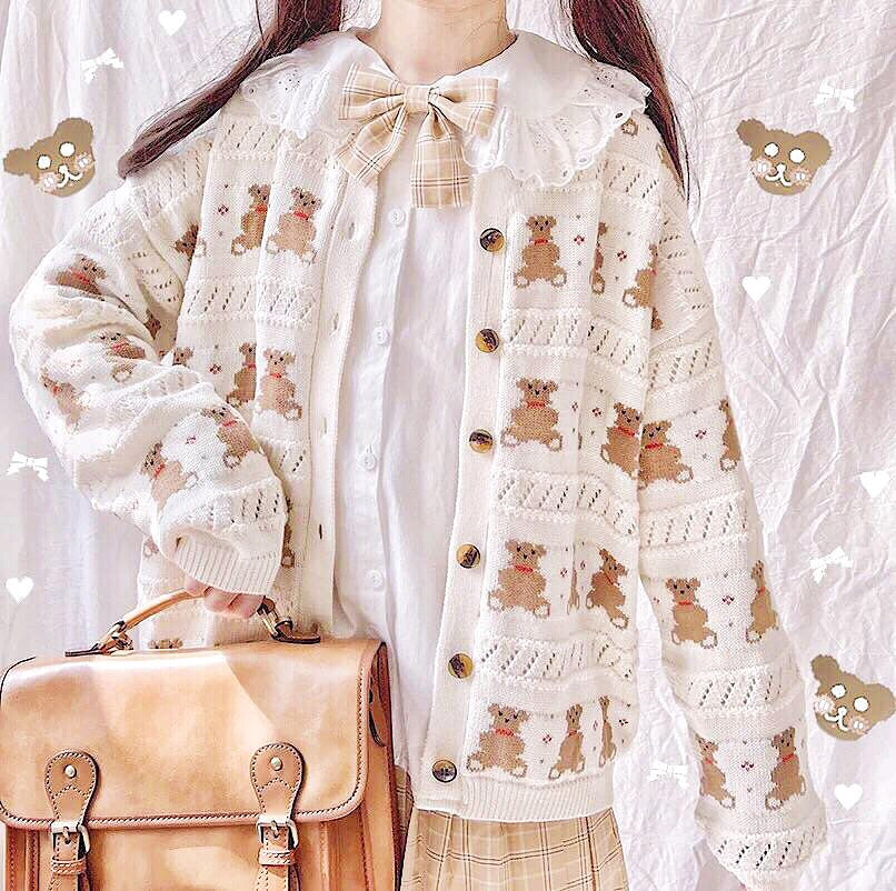 Sweet Bear Kawaii Cardigan