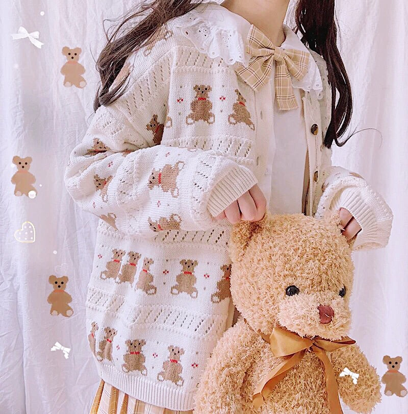 Sweet Bear Kawaii Cardigan