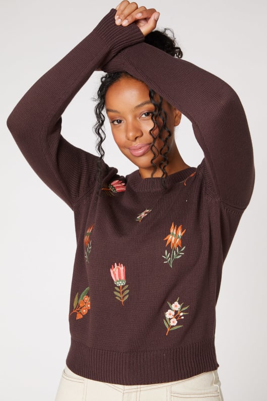 Tessa Native Embroided Sweater