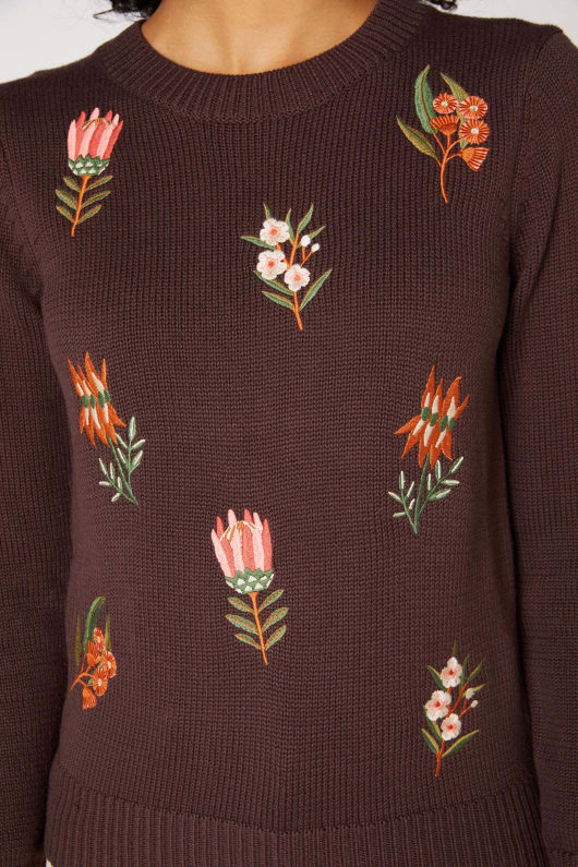 Tessa Native Embroided Sweater