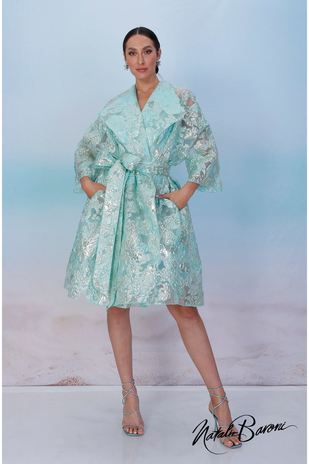 Turquoise Coat Dress - Venezia