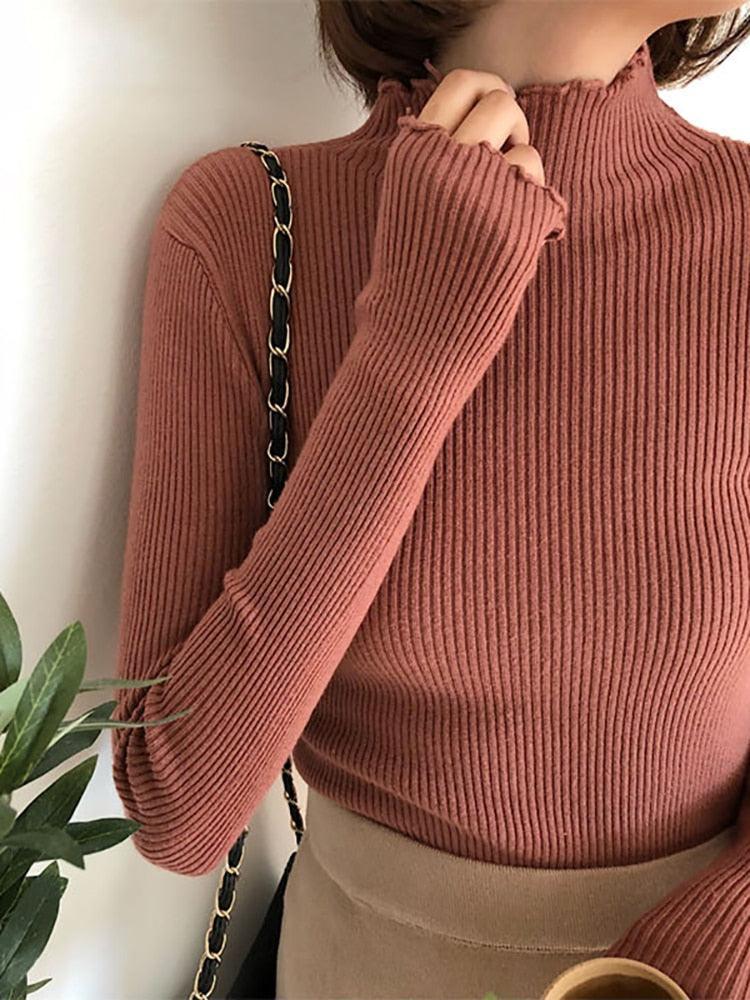 Turtleneck Women Knitted Sweater