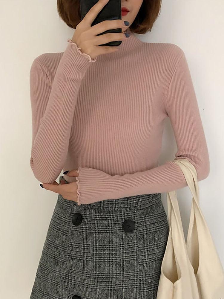 Turtleneck Women Knitted Sweater