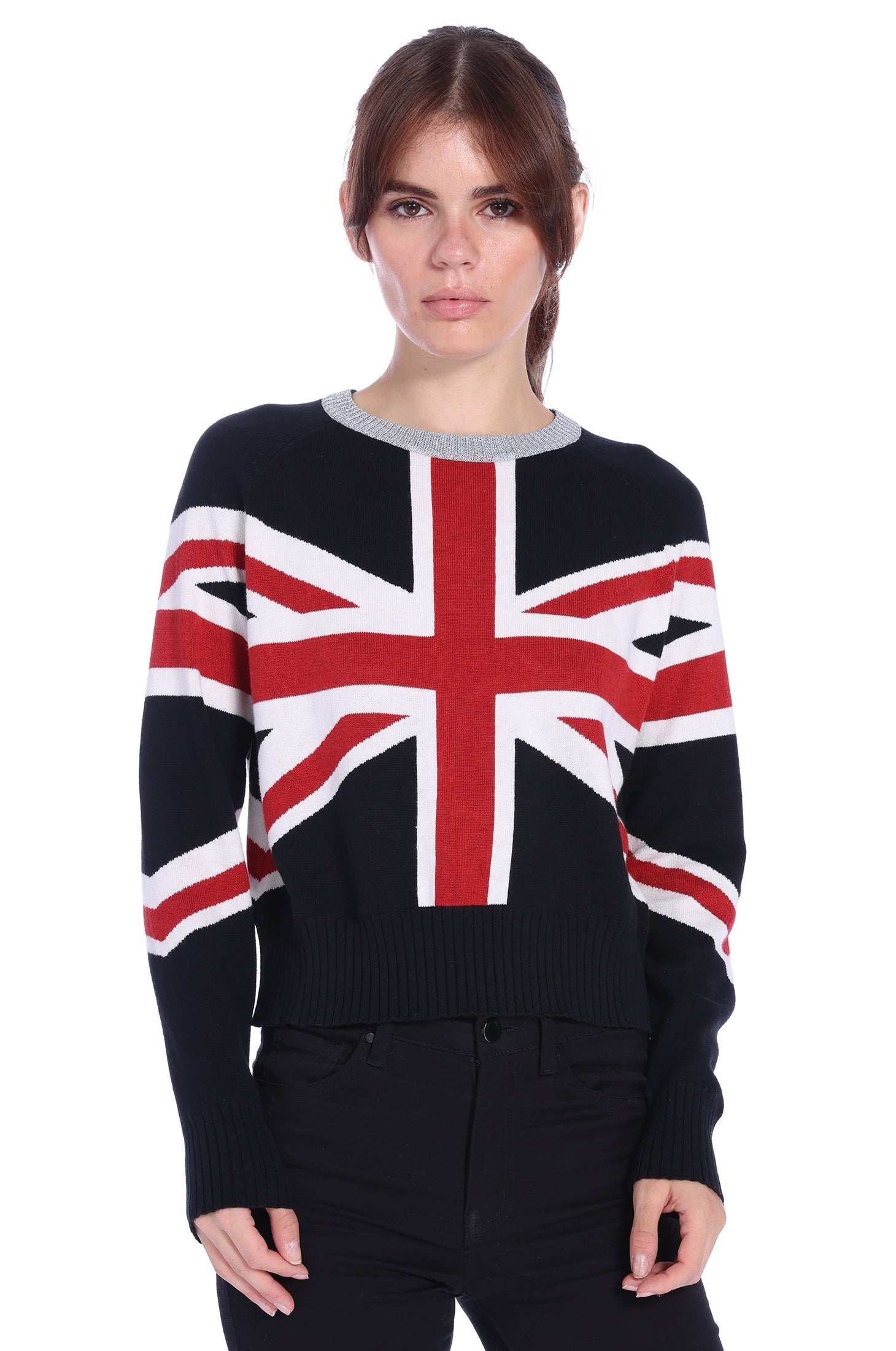 UNION JACK EMBELLISHED CREW