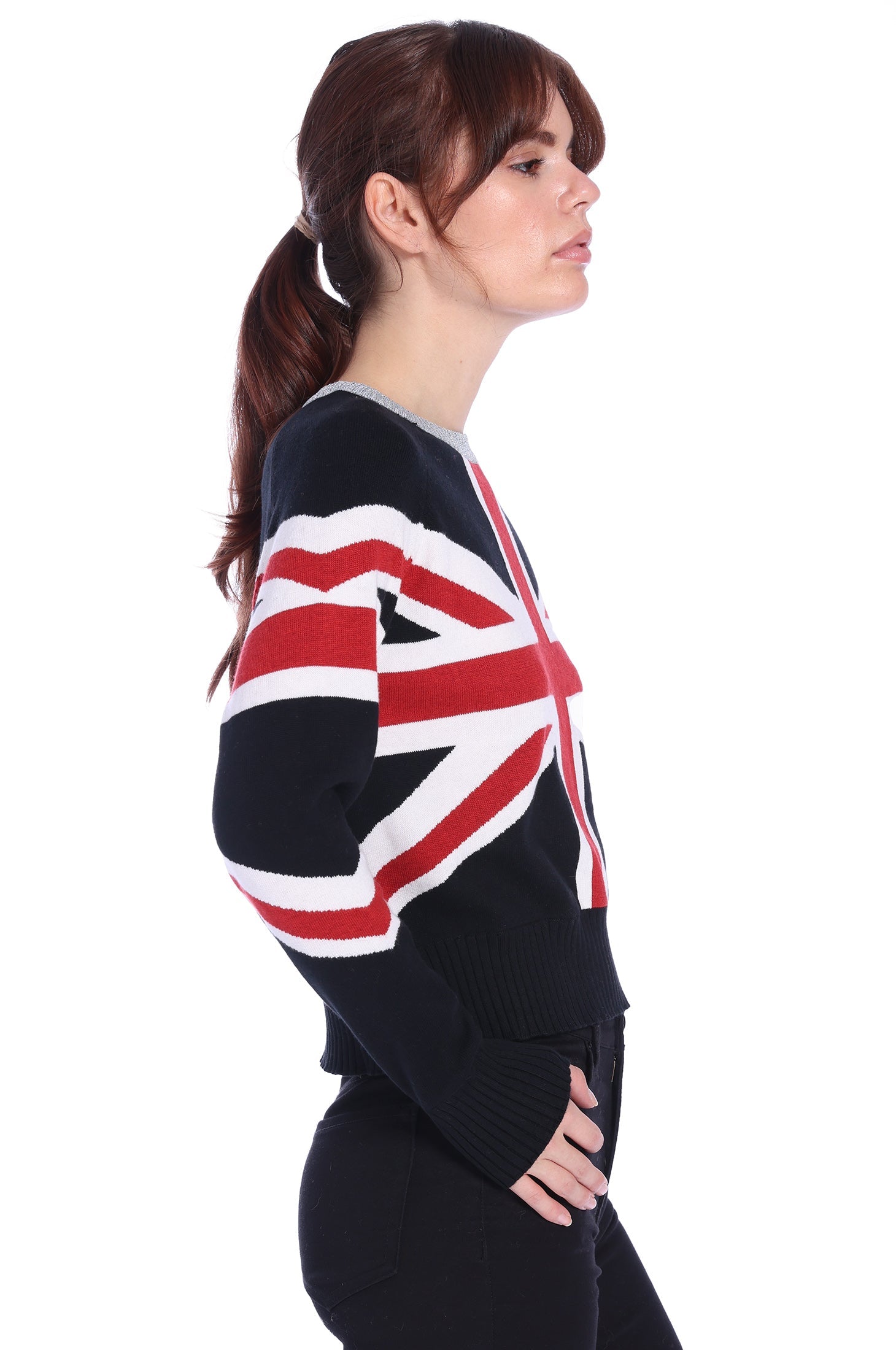 UNION JACK EMBELLISHED CREW