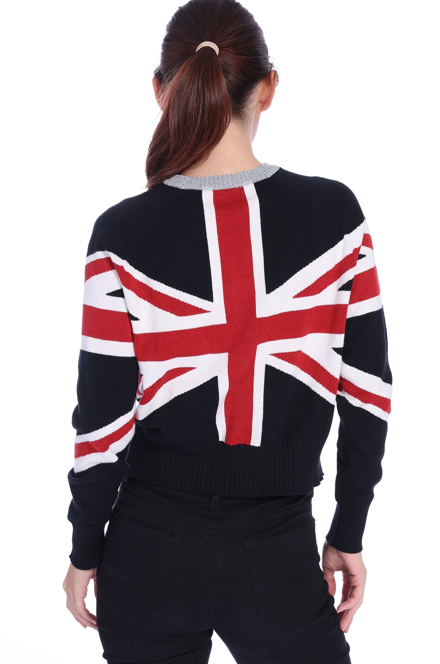 UNION JACK EMBELLISHED CREW