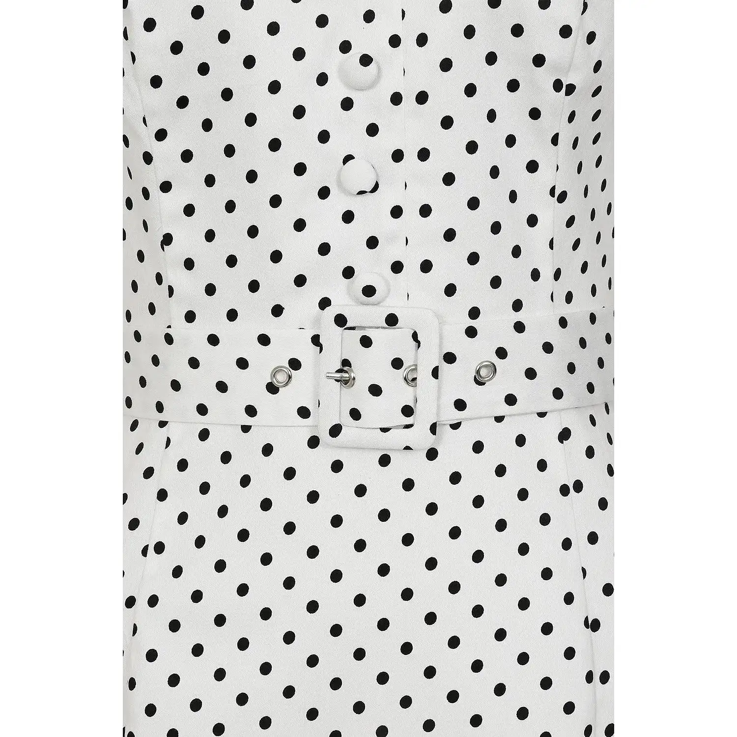 White And Black Polka Dot Classic 40s Vintage Wiggle Dress