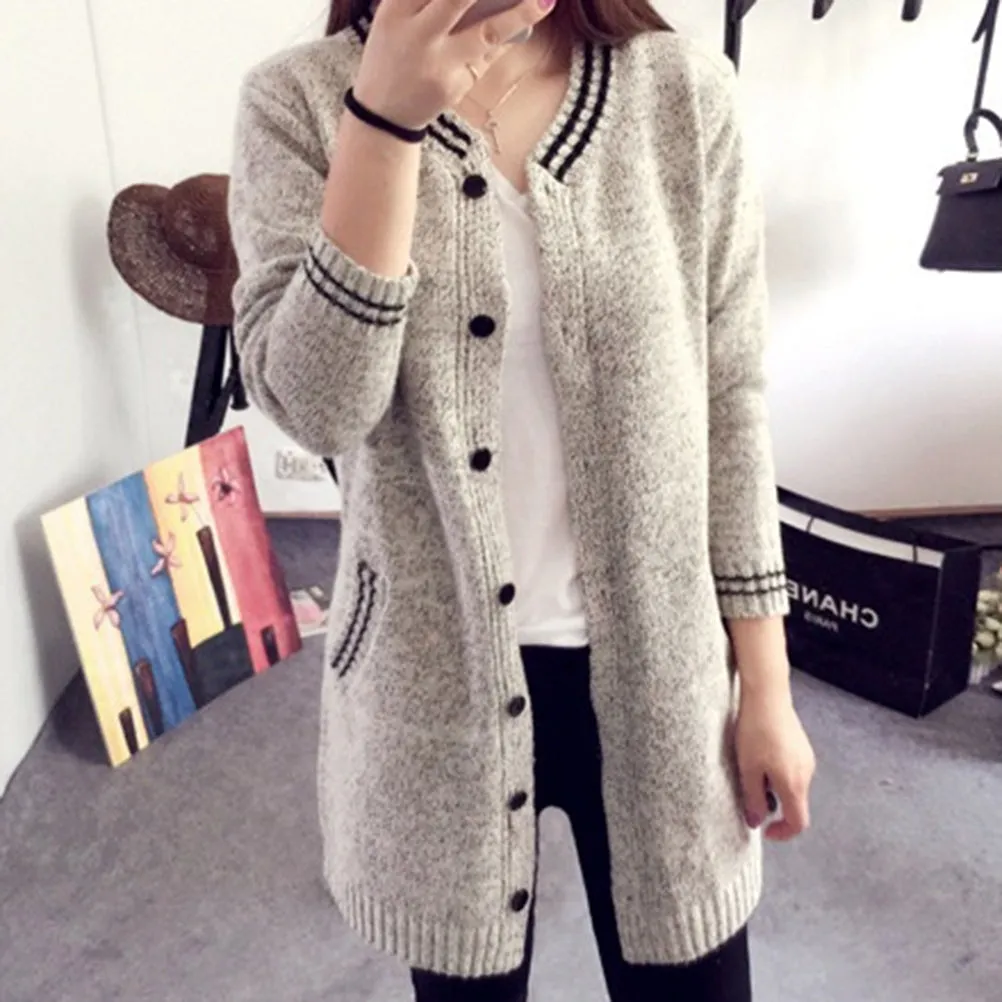 Women Casual Long Sleeve Knitted Cardigans Crochet Ladies Sweaters Women Cardigan SM6