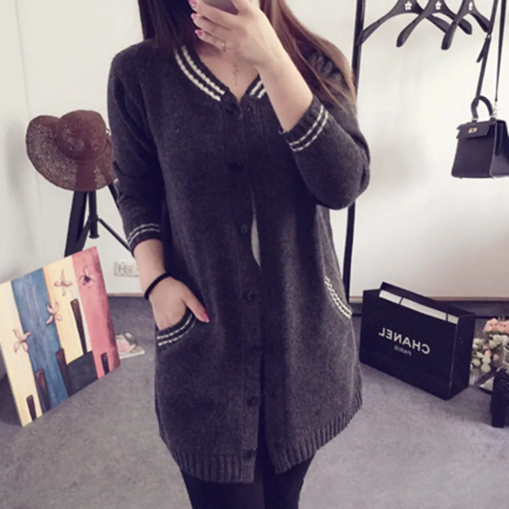 Women Casual Long Sleeve Knitted Cardigans Crochet Ladies Sweaters Women Cardigan SM6