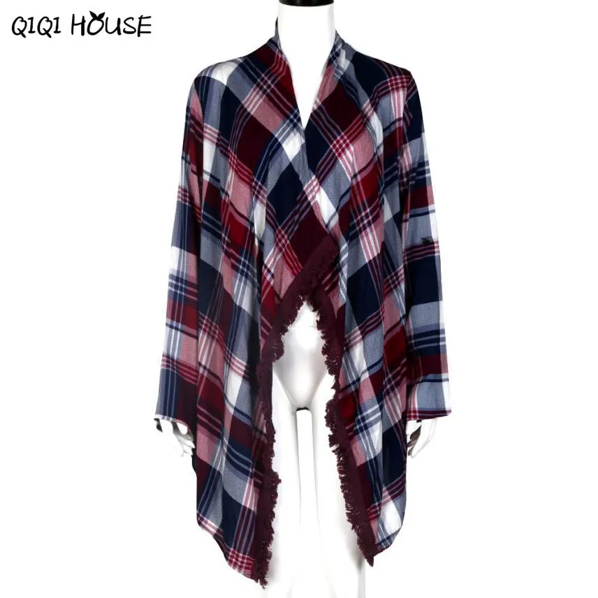 Women Coat Plaid Cardigan Loose Outwear Jacket Casual Long Sleeve Coat Autumn Windbreaker Women Casacas Mujer 2016#C919 SM6