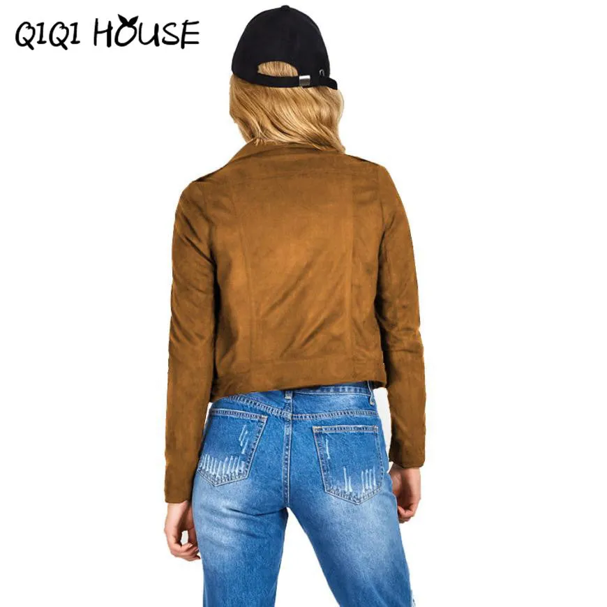 Womens Bomber Jacket Sexy Winter Slim Motorcycle Leather Jacket Zipper Coat Basic Wear Abrigos De Mujer#C819 SM6