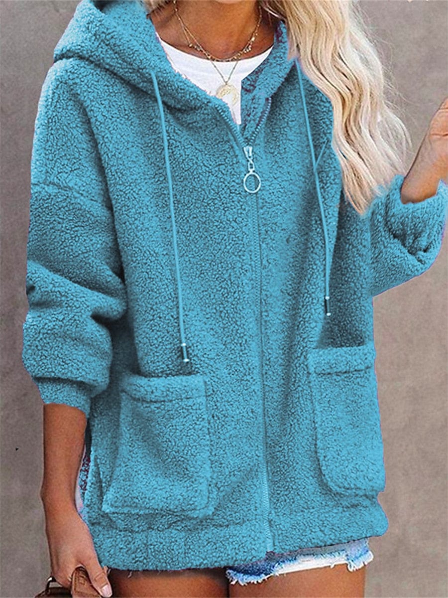 Women's Cozy Hooded Teddy Coat for Fall