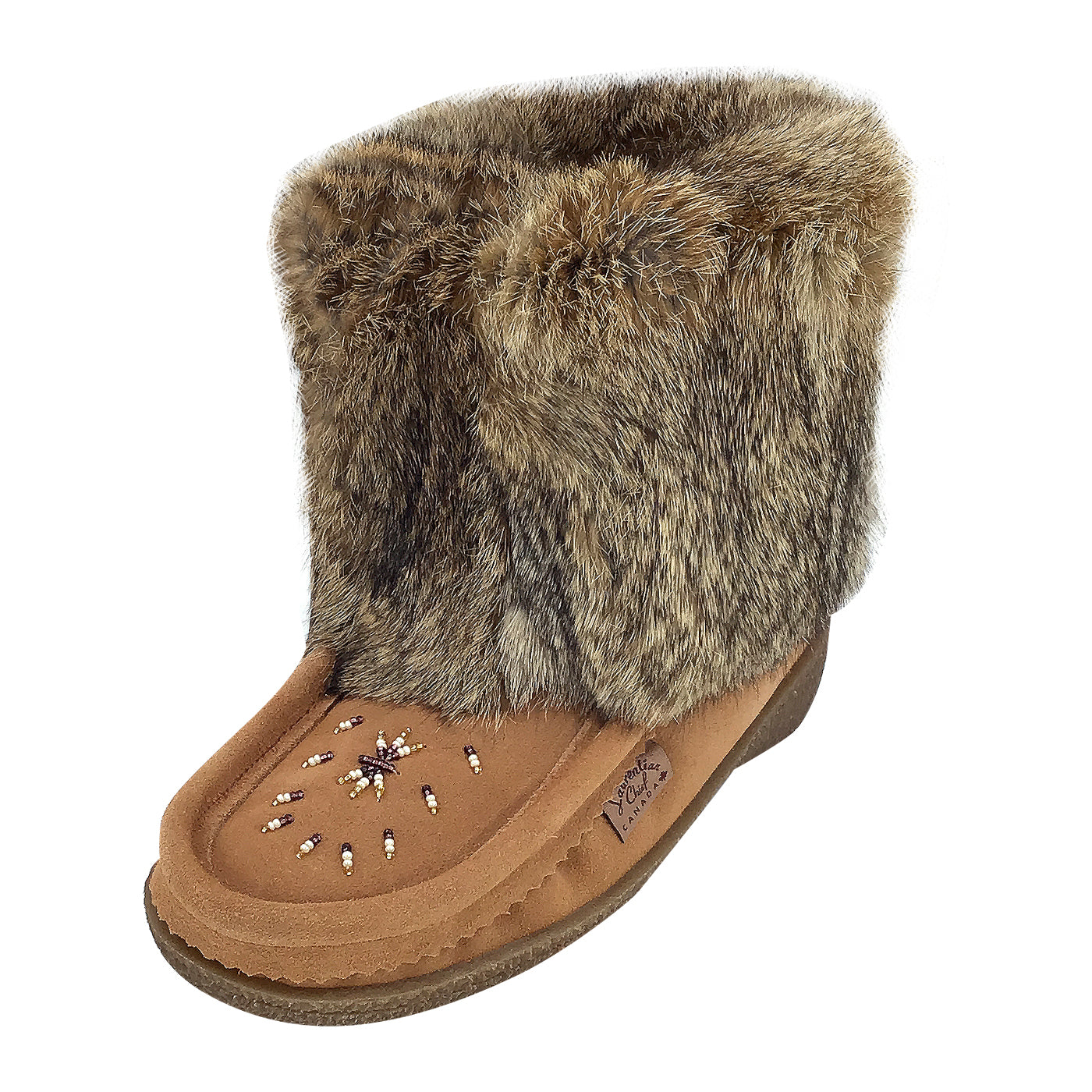 Women's Short Rabbit Fur Mukluks