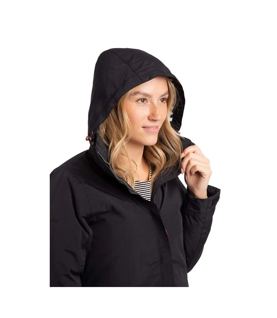 Womens/ladies frosty padded waterproof jacket black Trespass