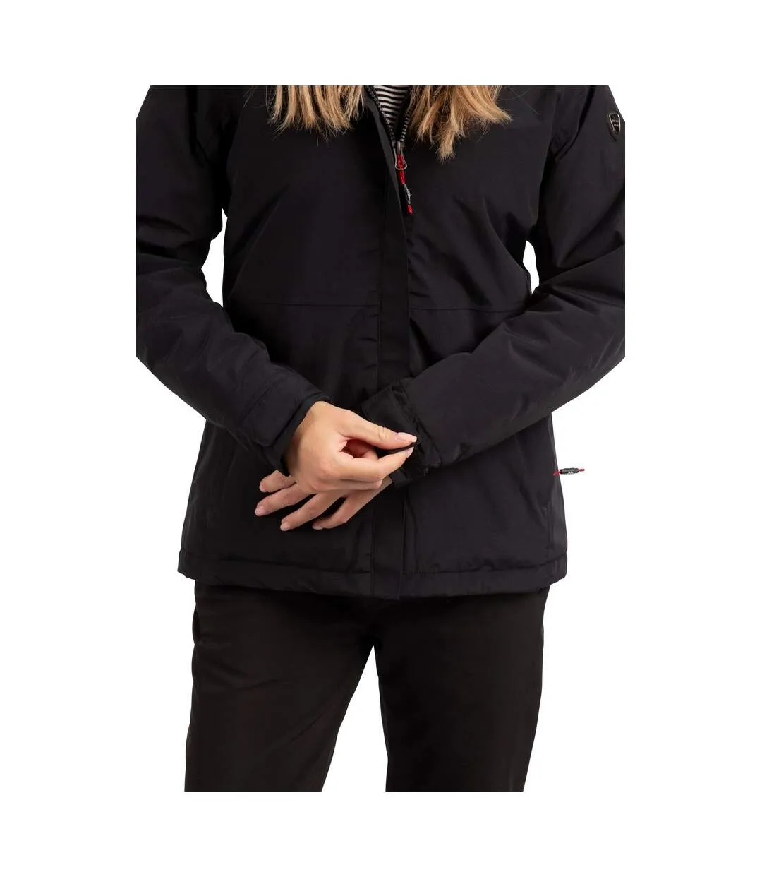 Womens/ladies frosty padded waterproof jacket black Trespass