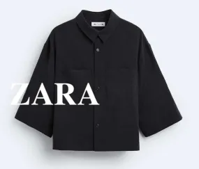 ZARA  |Street Style Plain Shirts