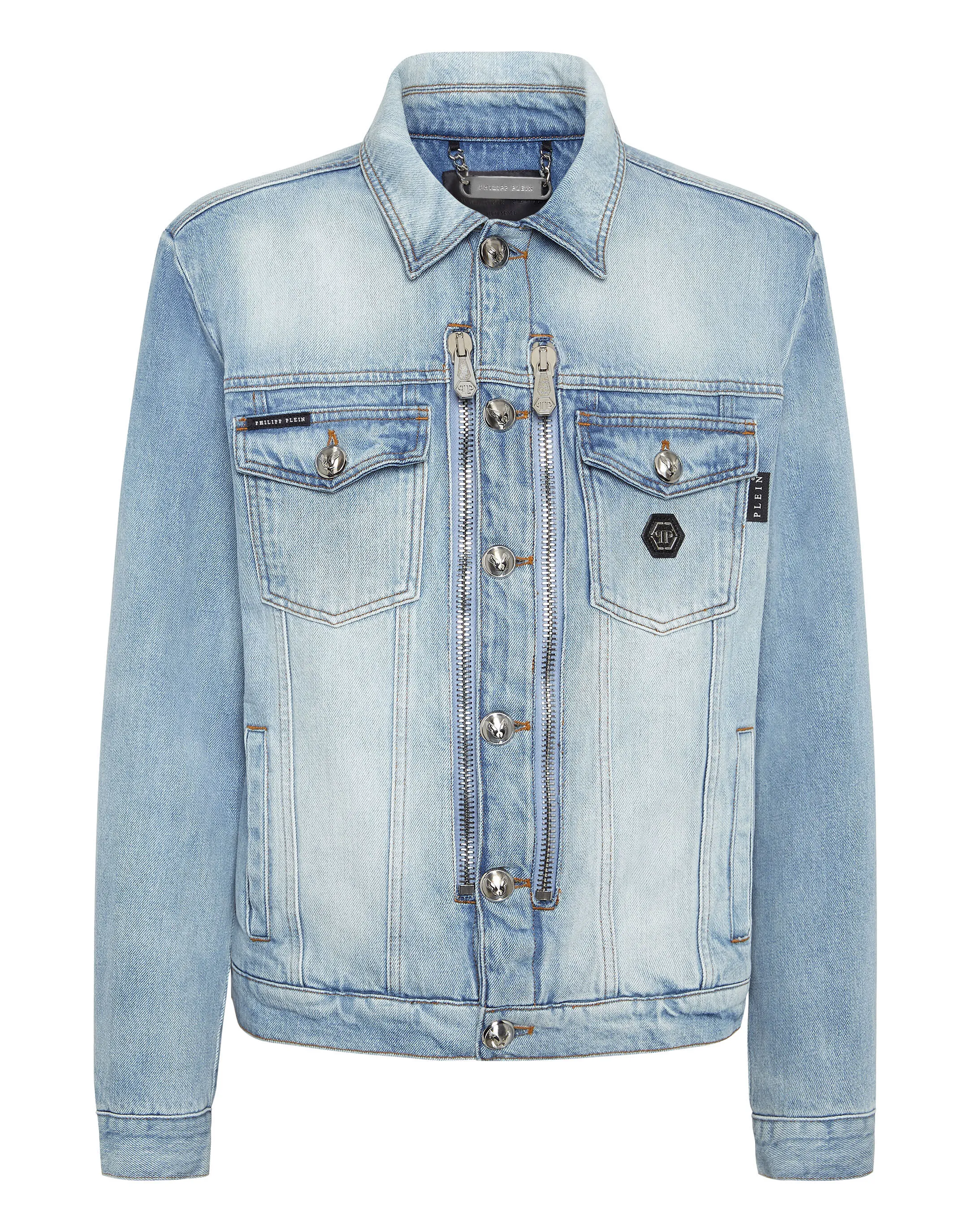 Zipped Denim Jacket Stones