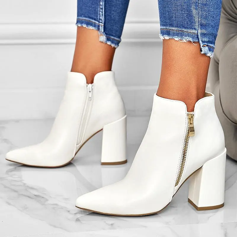 Zipper Ankle Boots