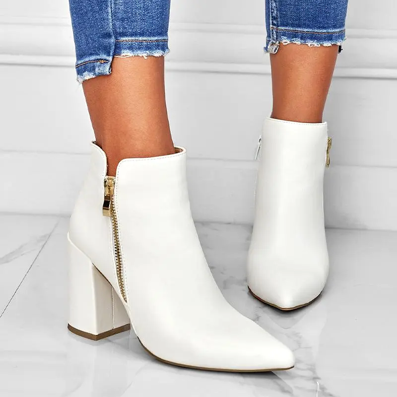 Zipper Ankle Boots